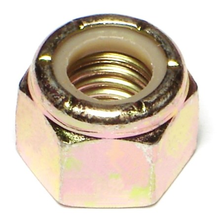 MIDWEST FASTENER Nylon Insert Lock Nut, 1/2"-13, Steel, Grade 8, Yellow Zinc, 25 PK 08209
